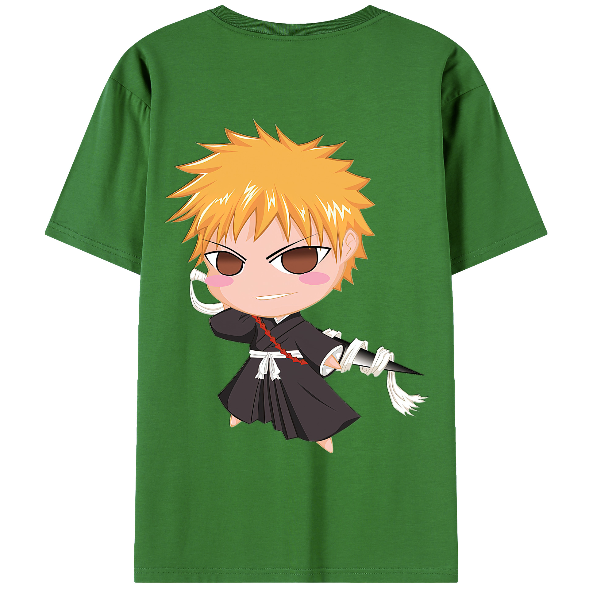 （画像用） ブリーチ 黒崎一護（くろさき いちご）BLEACH Kurosaki Ichigo レディース半袖Tシャツ(バックプリント)